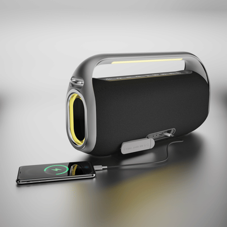 ลำโพงบลูทูธ สำหรับร้องคาราโอเกะ HIFUTURE MUSICBOX 300 สีดำ_6